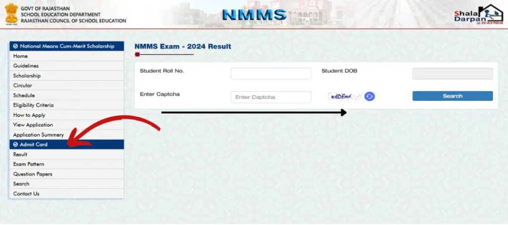 How to Download NMMS Admit Card